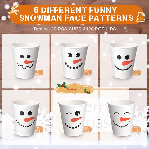 Taza navideña Sliner con muñeco de nieve y tapa, práctica para eventos