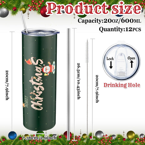 Sliner vaso térmico navideño 20 oz con muñeco de nieve, regalo práctico para fiestas.