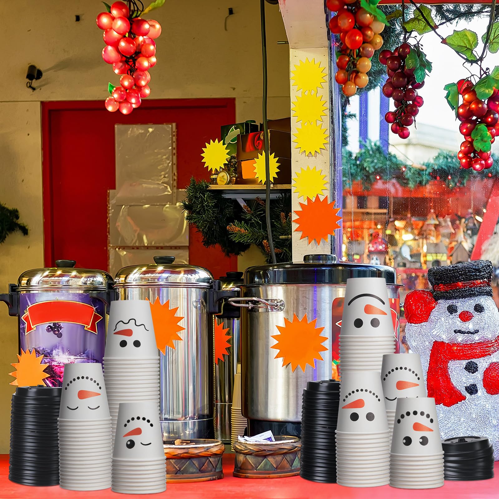 Pack Sliner con tazas de muñeco de nieve para reuniones