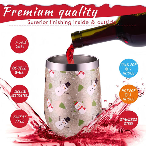 Sliner vaso navidad brillantes para bebidas calientes durante las fiestas