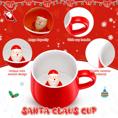 Taza Sliner 13-5oz con figura animal 3D, perfecta para chocolate caliente