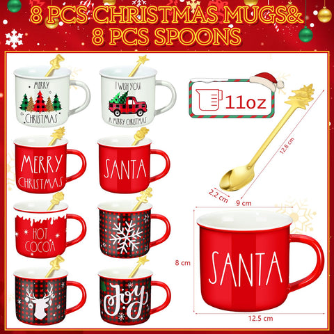 Taza esmaltada Sliner Papá Noel para café caliente y ambiente festivo.
