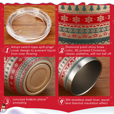 Taza Sliner Navidad con acabado lacado resistente al desgaste.