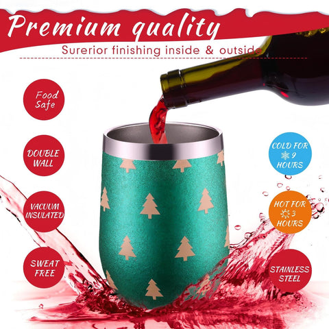 Taza Sliner Navidad con aislamiento de doble pared para mantener temperatura.