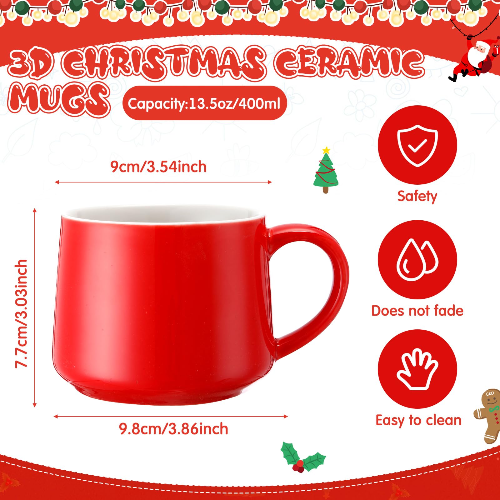 Taza Sliner cerámica artesanal con animal interior, diseño festivo