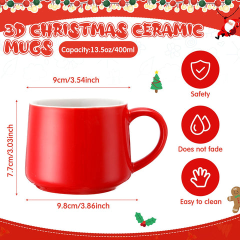 Taza Sliner cerámica artesanal con animal interior, diseño festivo