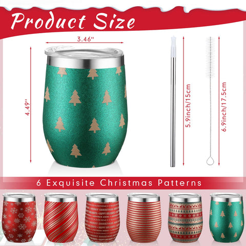 Taza Sliner Navidad con patrones brillantes para reuniones.