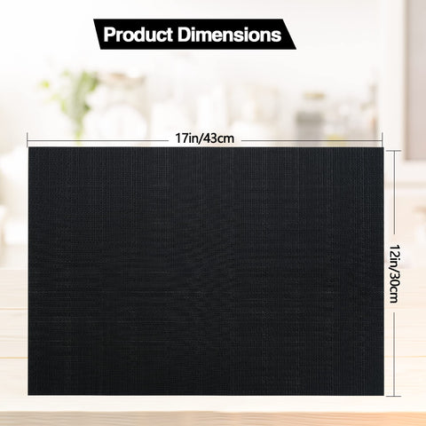 Manteles SLKQG negros Set4 diseño compacto: bordes lisos para un aspecto ordenado.