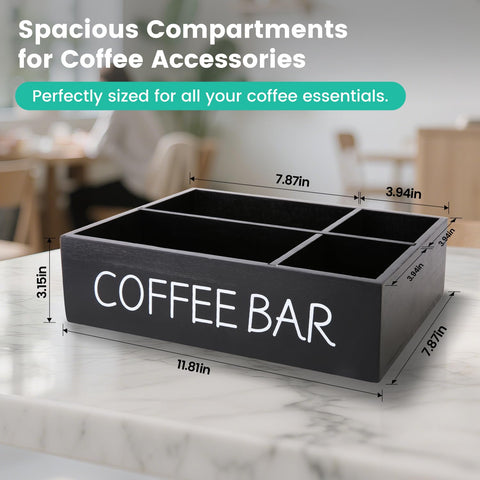 SLLPL Organizador de barra de café, ideal para ordenar accesorios diarios.