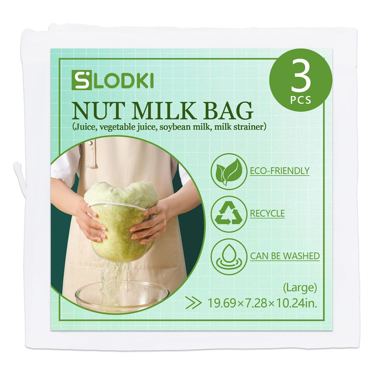 Bolsa Slodki para colar con malla fina, filtrado suave de líquidos.