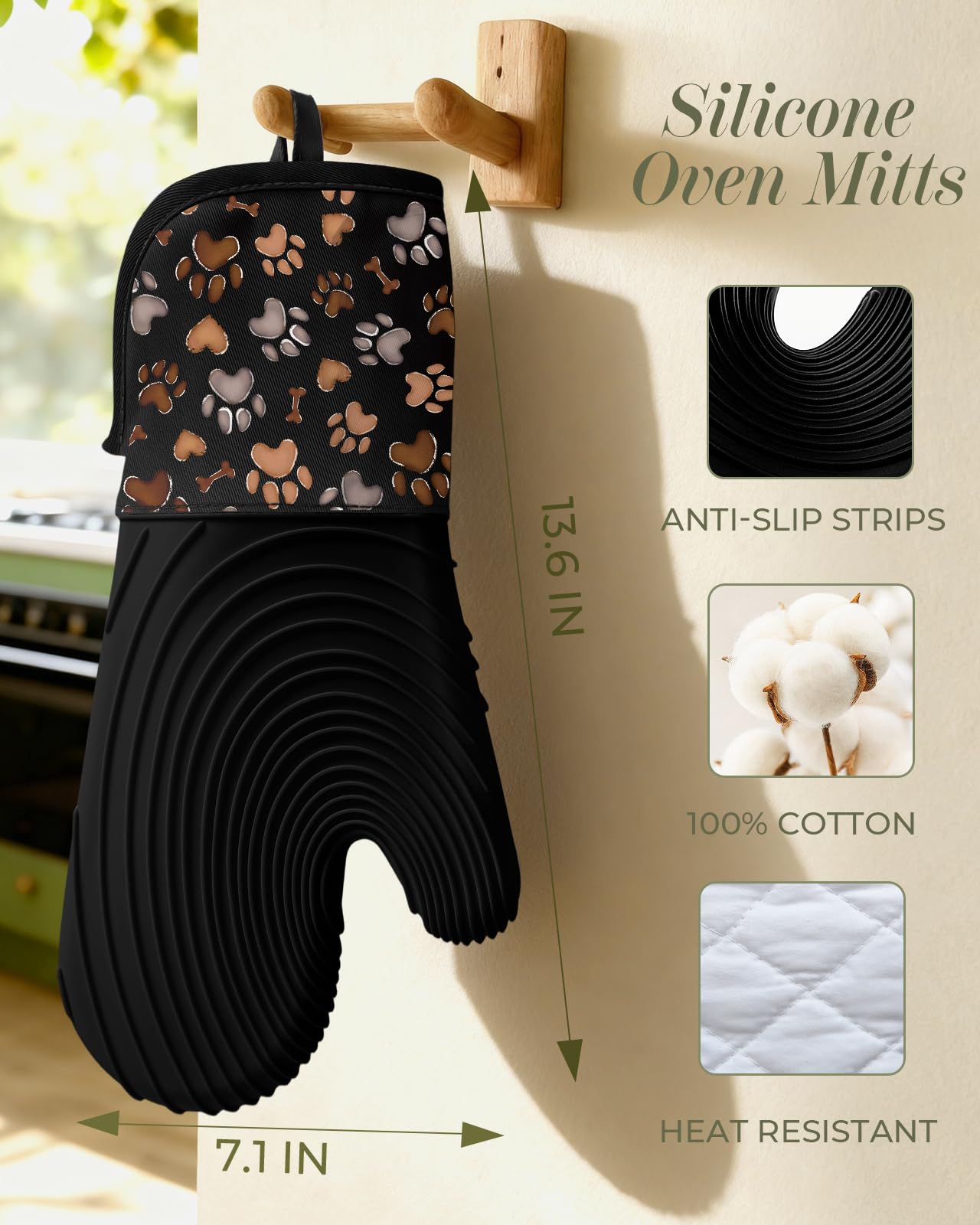 Slohif: diseño con patitas de perro para un toque divertido en la cocina.