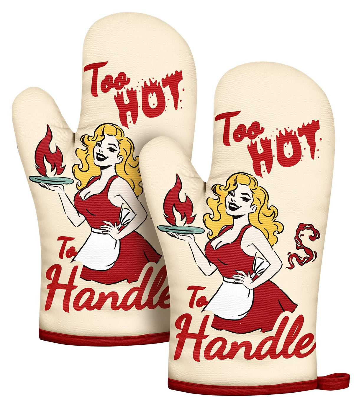 Guantes Slohif, diseño divertido en rojo, para hornear y cocinar con estilo.