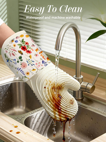 Guantes Slohif de dos piezas para hornear y cocinar.