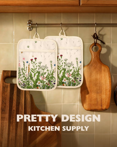 Slohif manoplas cocina colgante diseño beige, almacenamiento práctico