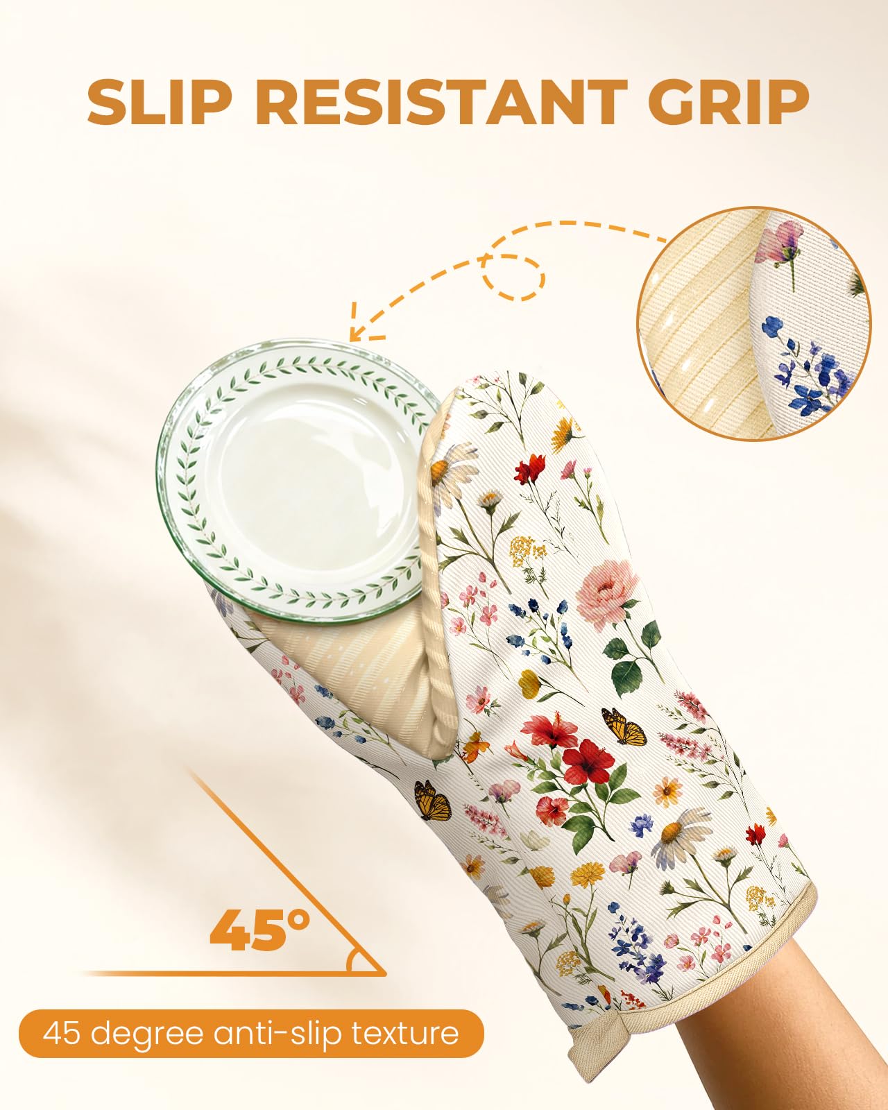Diseño duradero en 100% algodón con estilo beige para cocinar.