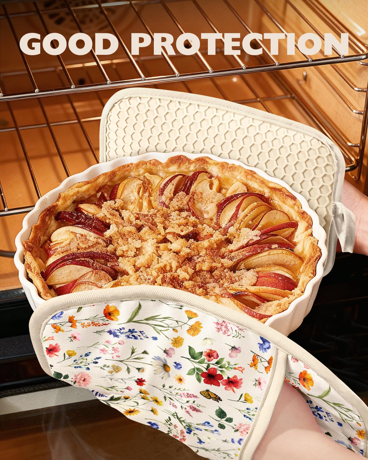 Slohif manoplas de horno cuadradas, 7x9 pulgadas, protección duradera para cocción.