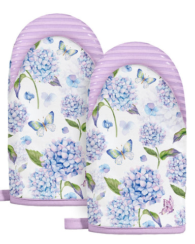 Guantes Slohif con mariposa morada para agarre seguro en utensilios calientes