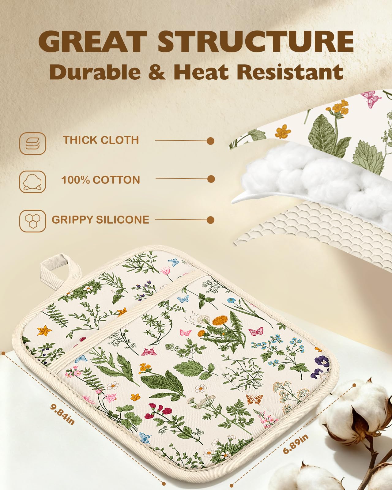 Slohif salvamanteles resistente al calor para manipular bandejas con seguridad
