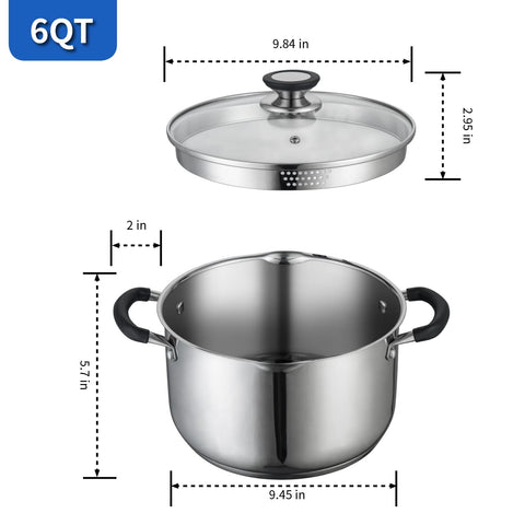 Olla Slottet apta para horno hasta 500 °F y lavavajillas.