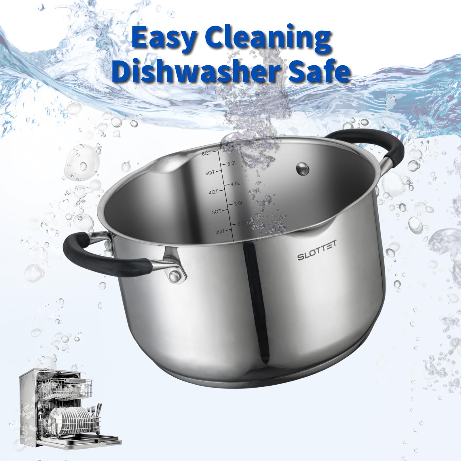 Olla Slottet compatible con inducción para cocinar en varias cocinas.