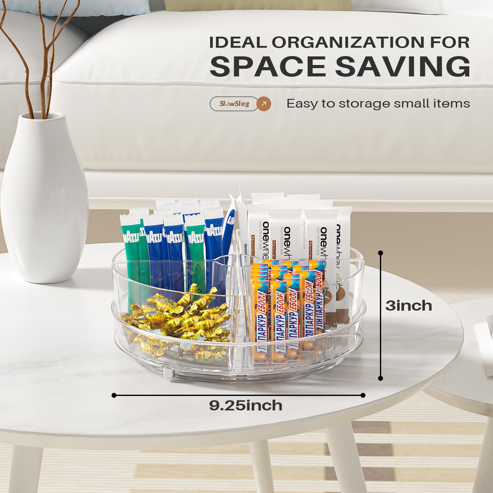 Organizador Slow Slog para tocador y baño con distribución ordenada.