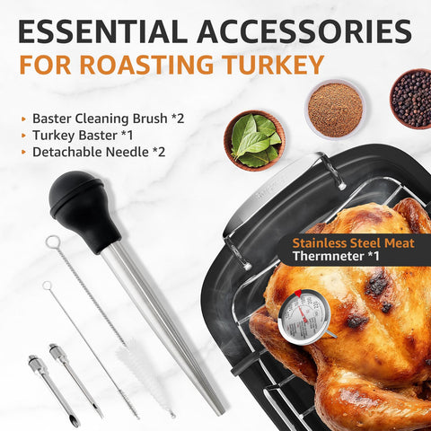 Kit de cocina Slow Slog para pavo: termómetro, baster y bolsas para salmuera.