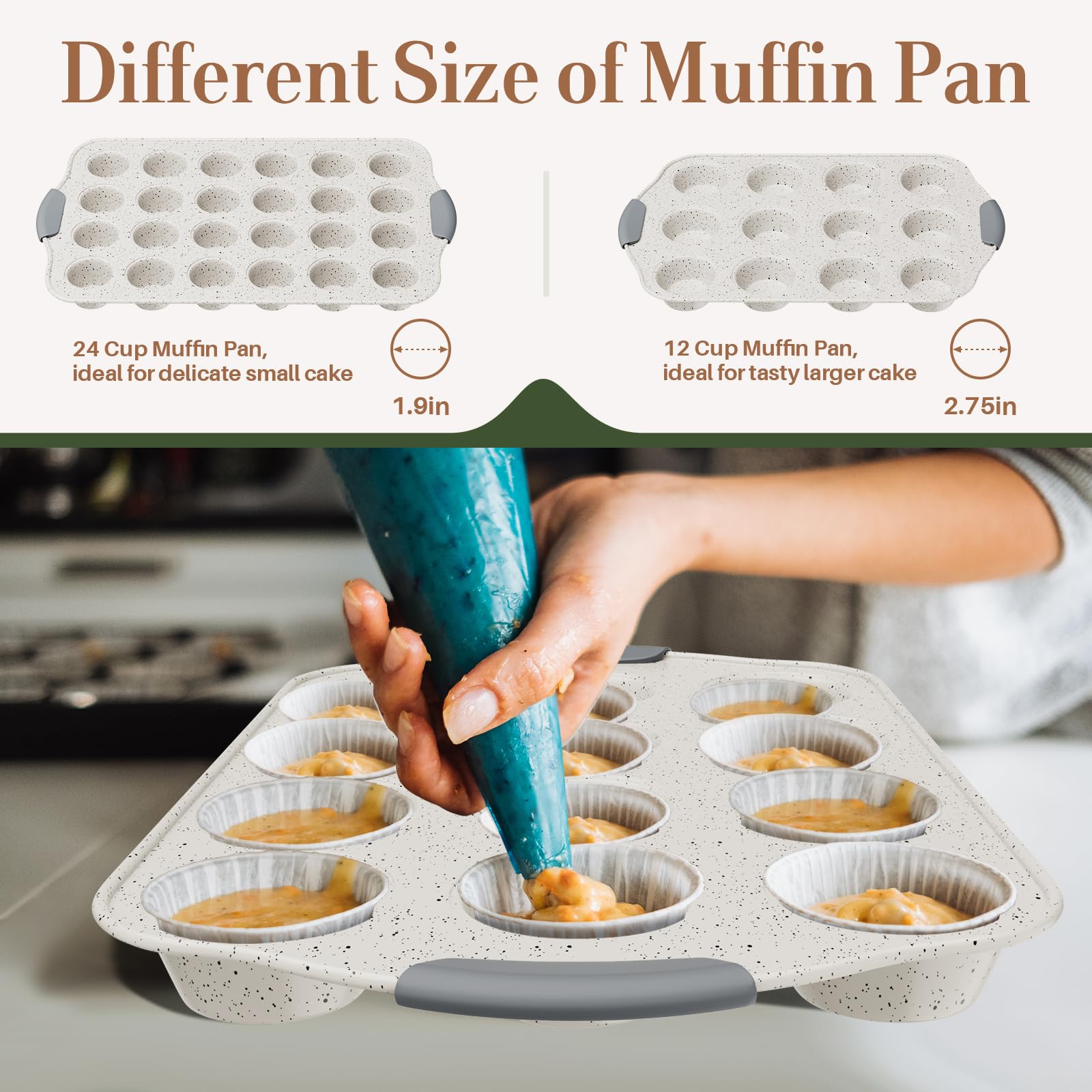 Slow Slog moldes muffins 2 unidades para magdalenas esponjosas