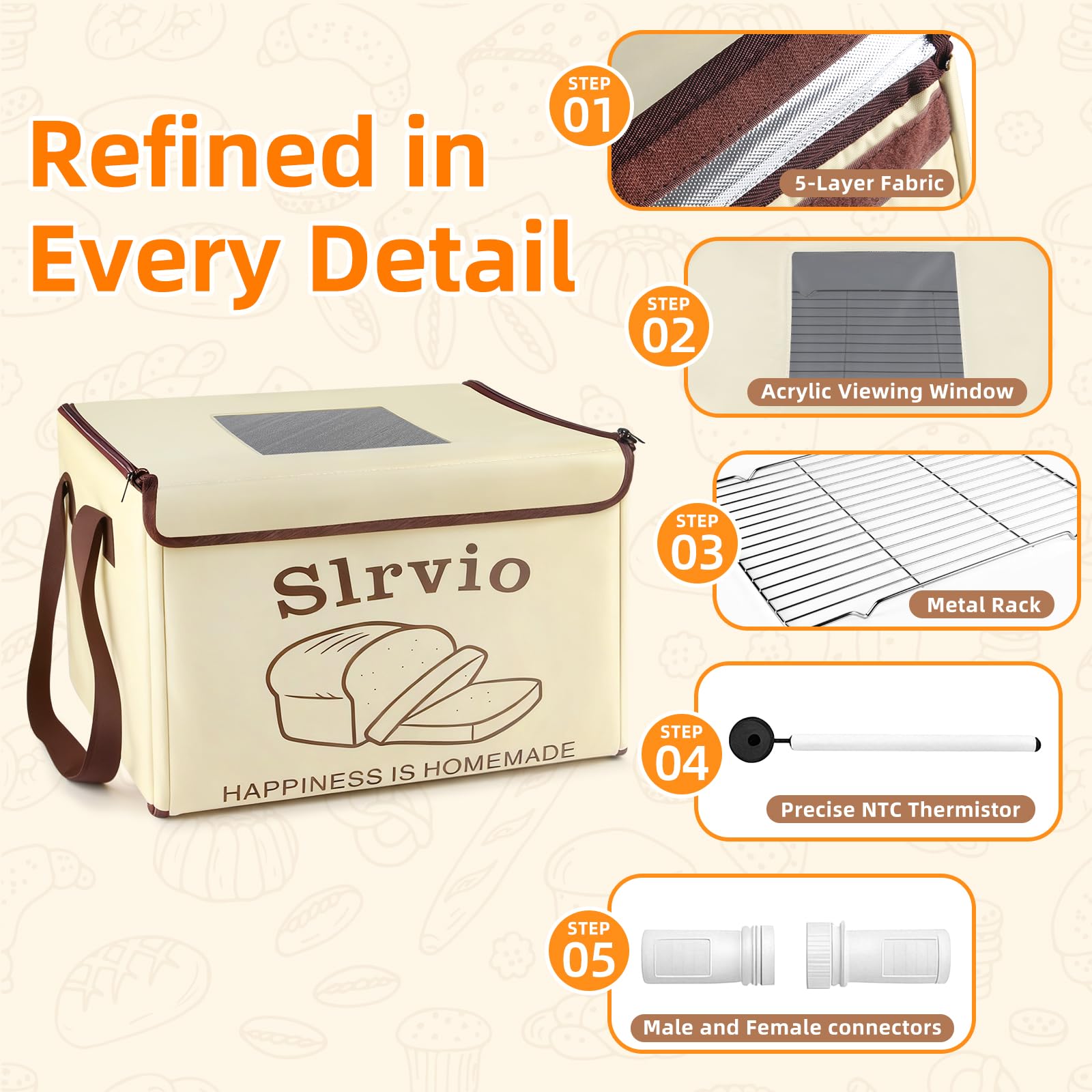 Slrvio caja usos múltiples: fermentación de masa madre, croissants y yogur con precisión