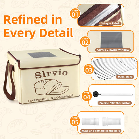 Slrvio caja usos múltiples: fermentación de masa madre, croissants y yogur con precisión