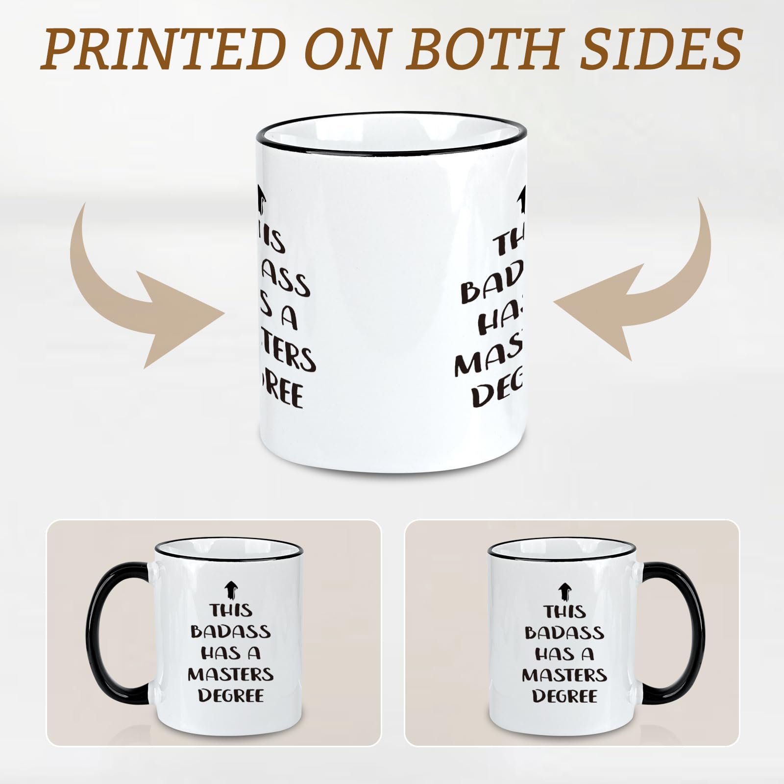 Taza Slugeren graduación diseño-minimalista, regalo perfecto para celebrar logros.