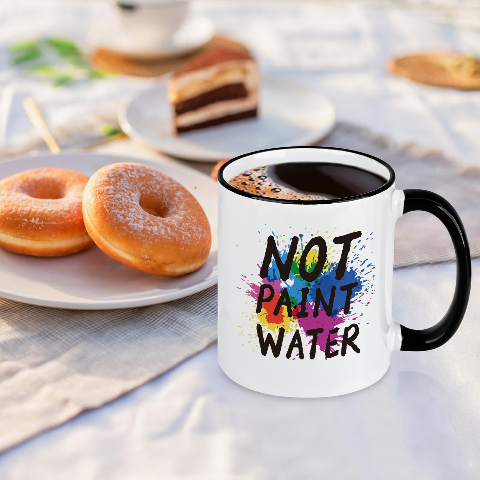 Slugeren Taza arte doble lado, frase inspiradora en ambos lados.