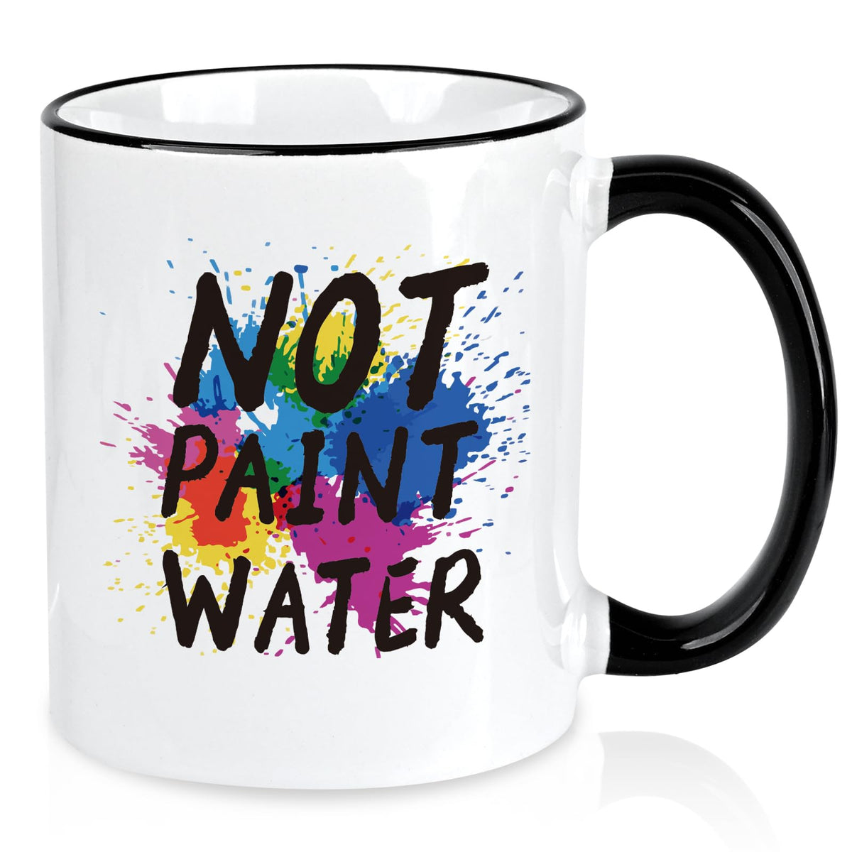 Slugeren Taza NO PINTAR AGUA en frontal, ideal para docentes de arte.