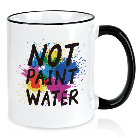 Slugeren Taza NO PINTAR AGUA en frontal, ideal para docentes de arte.
