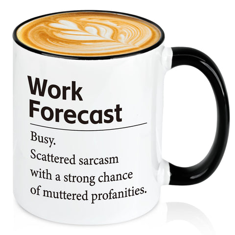 Slugeren, taza de previsión laboral con impresión doble cara para alegrar la oficina.