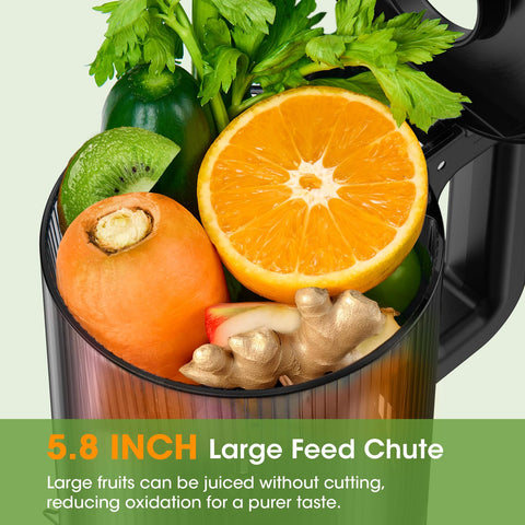 SMALLHOO Exprimidor con depósito grande de 60 oz para menos recargas durante jugos familiares.
