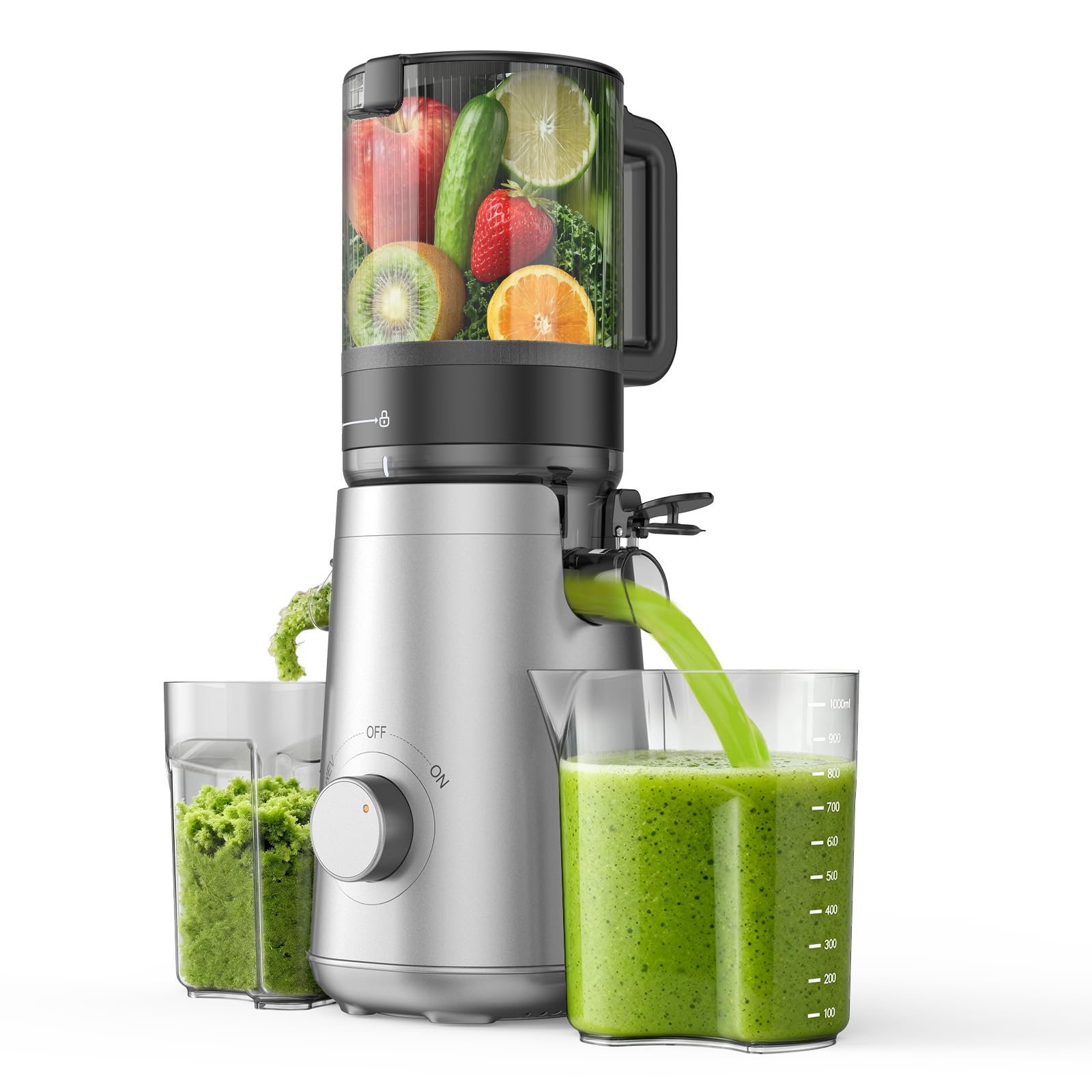 Licuadora SMALLHOO con boca ancha de 5,3 pulgadas para jugos de vegetales enteros