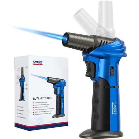 SMART JERRY Mini Torch Gun con flama ajustable 0-90° para precisión.