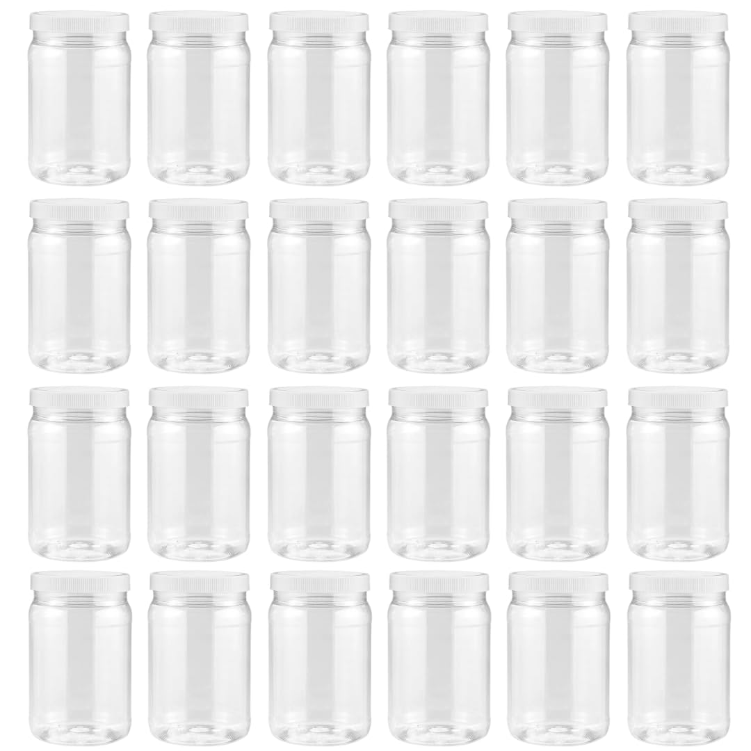 SMART SOLUTIONS tarro plástico Mason 18 oz con tapa rosca para almacenamiento seguro
