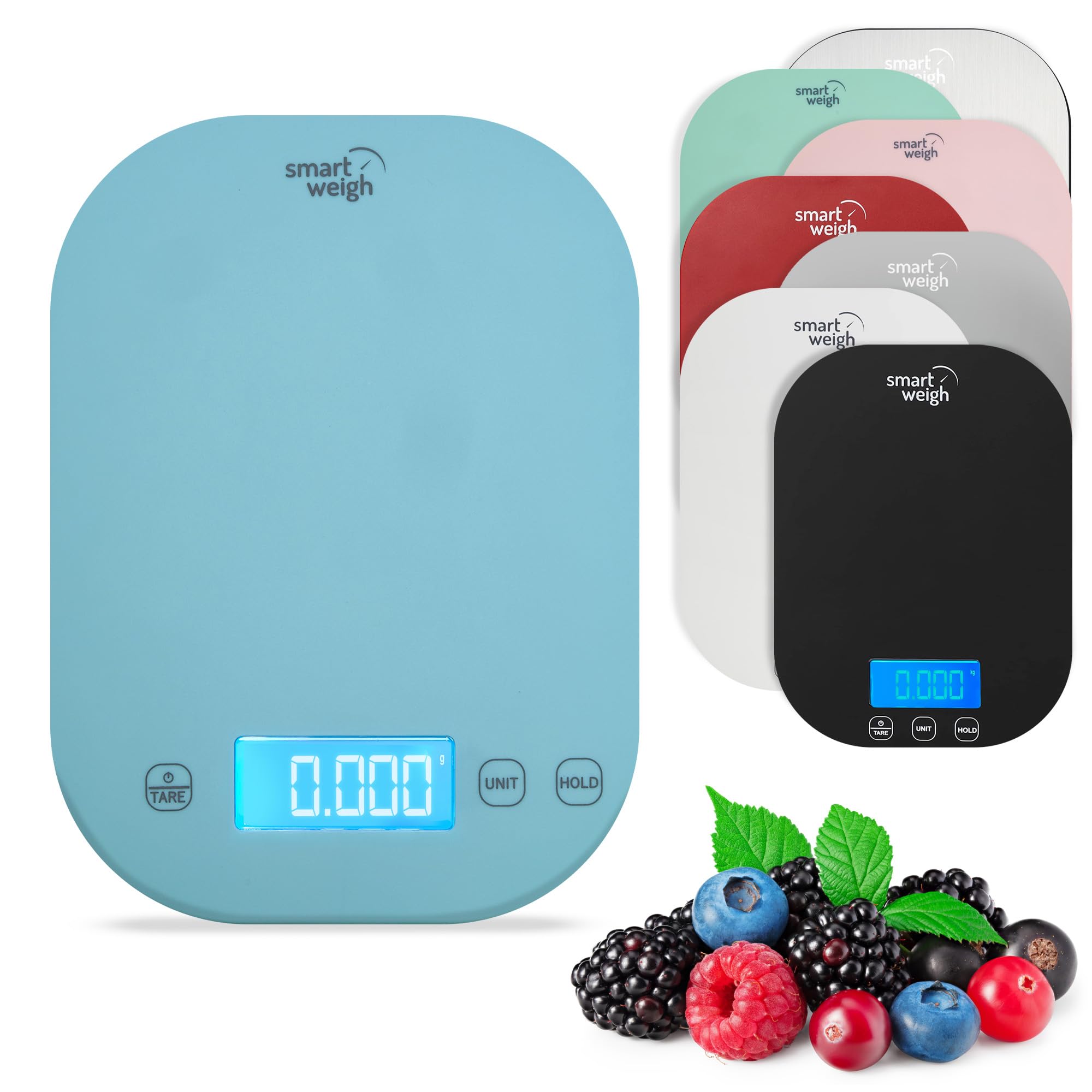 Smart Weigh balanza de cocina digital con lecturas en gramos y onzas para porciones precisas