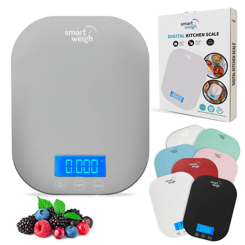 Smart Weigh balanza cocina digital gris para mediciones precisas de ingredientes