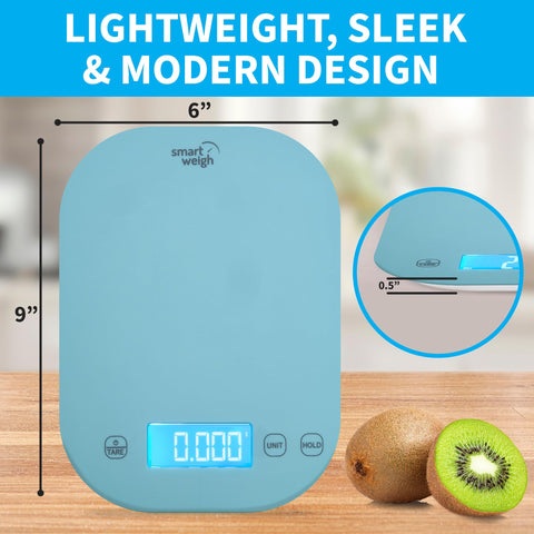 Smart Weigh balanza con capacidad de 11 libras para ingredientes grandes y porciones familiares