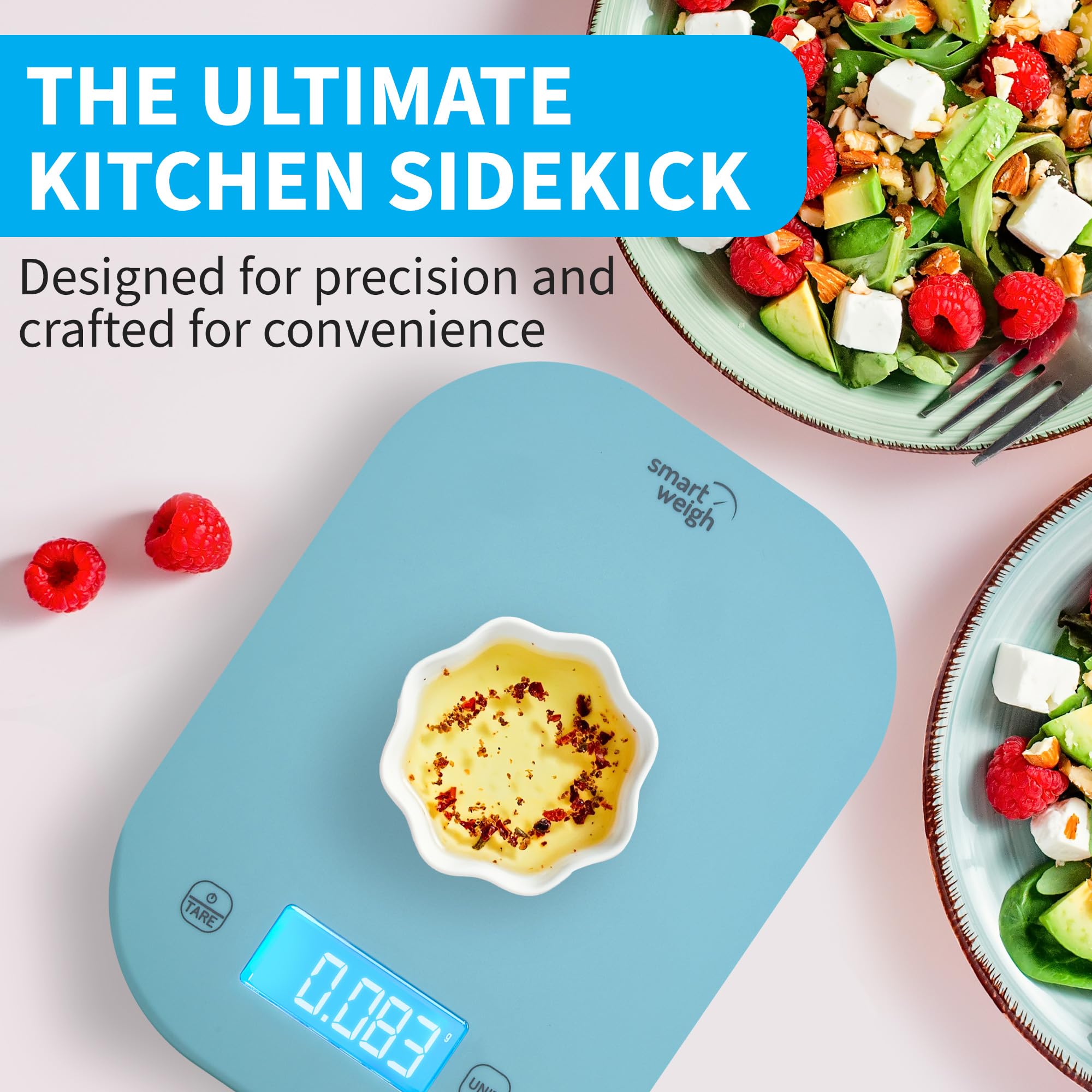 Smart Weigh diseño azul Cottagecore aporta estilo moderno y almacenamiento compacto