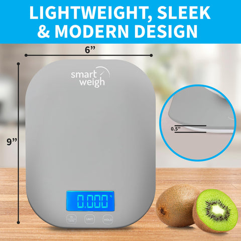 Smart Weigh función tara para restar peso del recipiente y medir solo el contenido