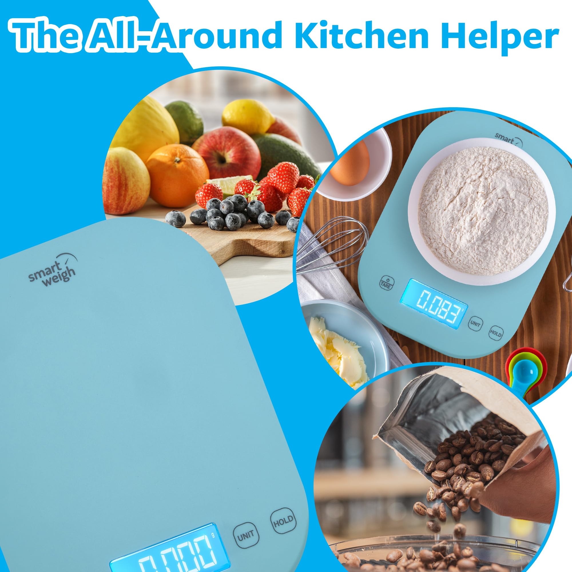 Smart Weigh lectura precisa mejora la consistencia al cocinar, hornear y planificar porciones