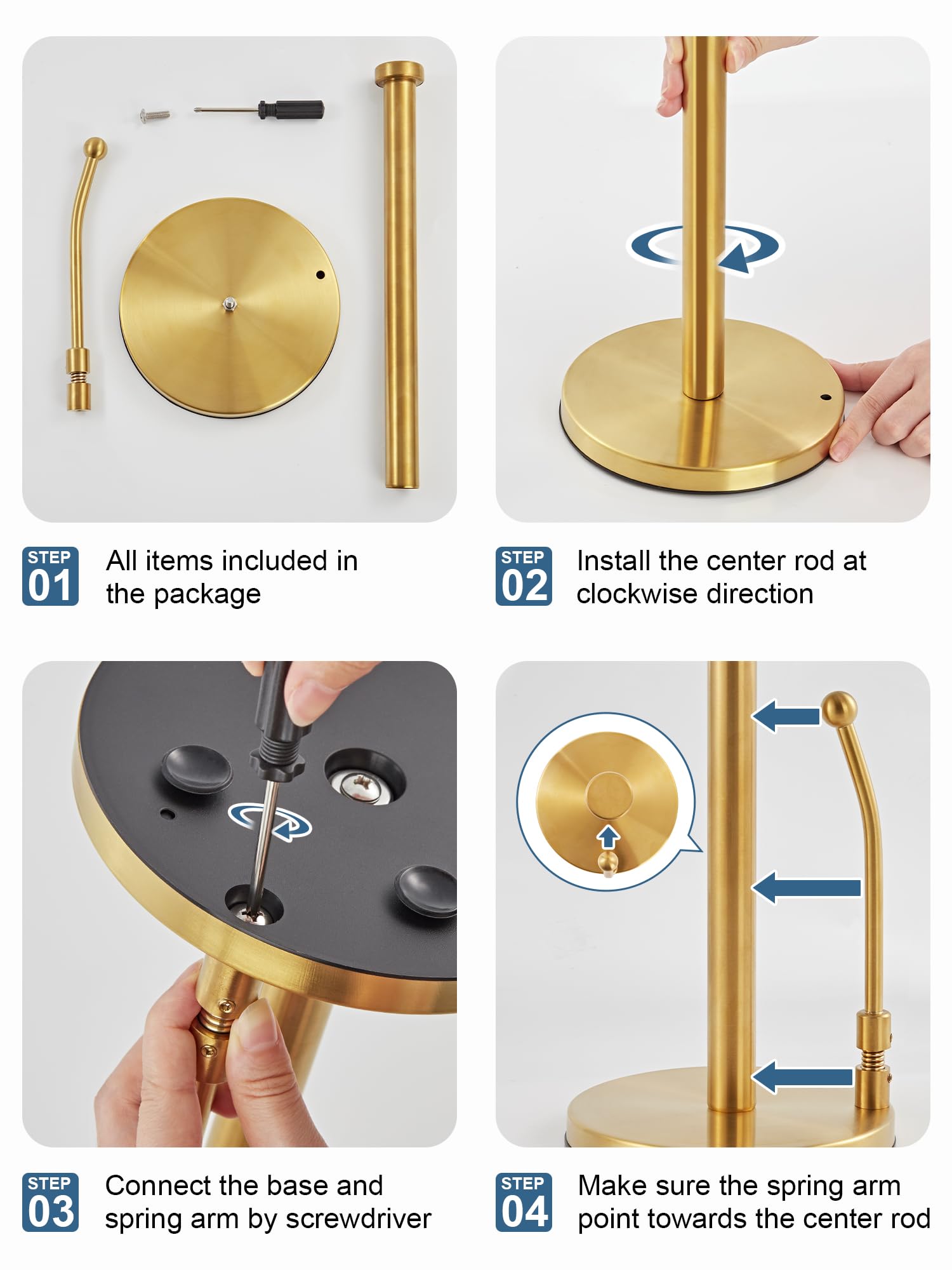 SMARTAKE cuerpo de acero inoxidable dorado ofrece durabilidad y estilo en la cocina.