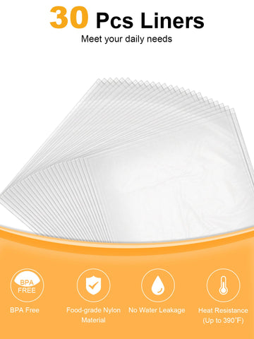 SMARTAKE bolsas para olla de cocción lenta 14x22, duraderas y sin fugas