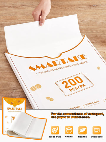 SMARTAKE papel para hornear sin curvarse evita doblarse durante la cocción