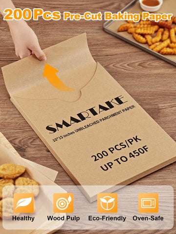 SMARTAKE papel plano evita curvas y se adapta a bandejas.