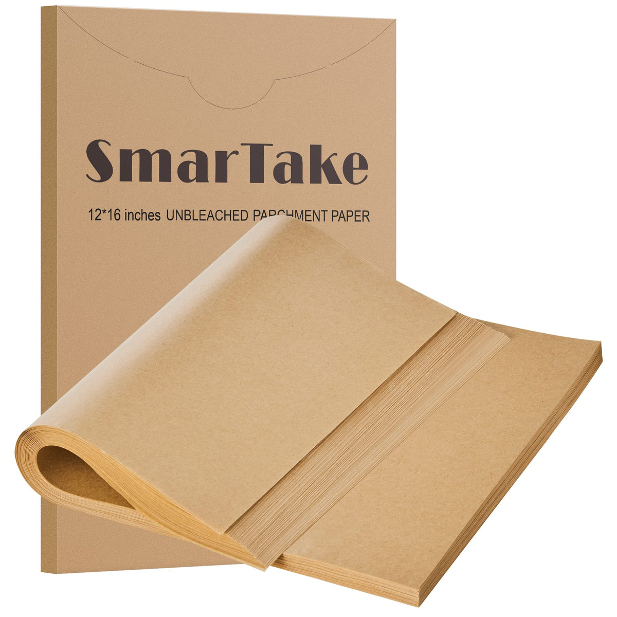 SMARTAKE papel para hornear pre-cortado rectangular, antiadherente para hornear sin pegar.