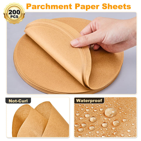 SMARTAKE papel sin blanquear apto para hornear y vapor, soporte de calor seguro.